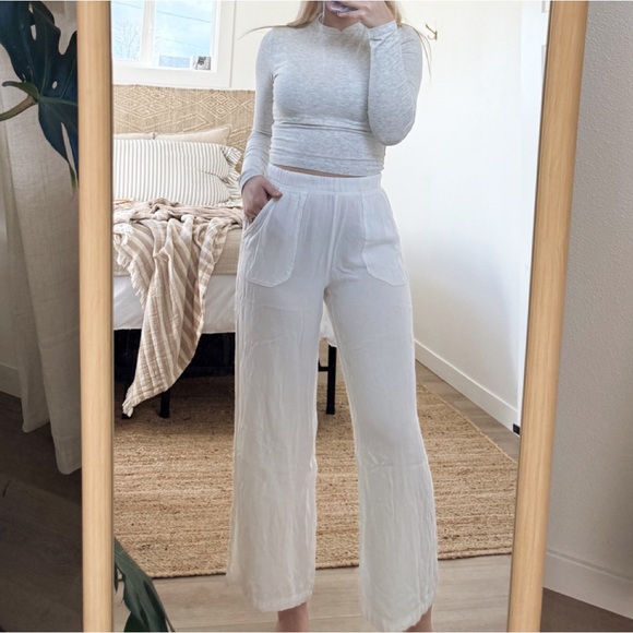 Volcom Pants - Volcom Cream Wide Leg Pants